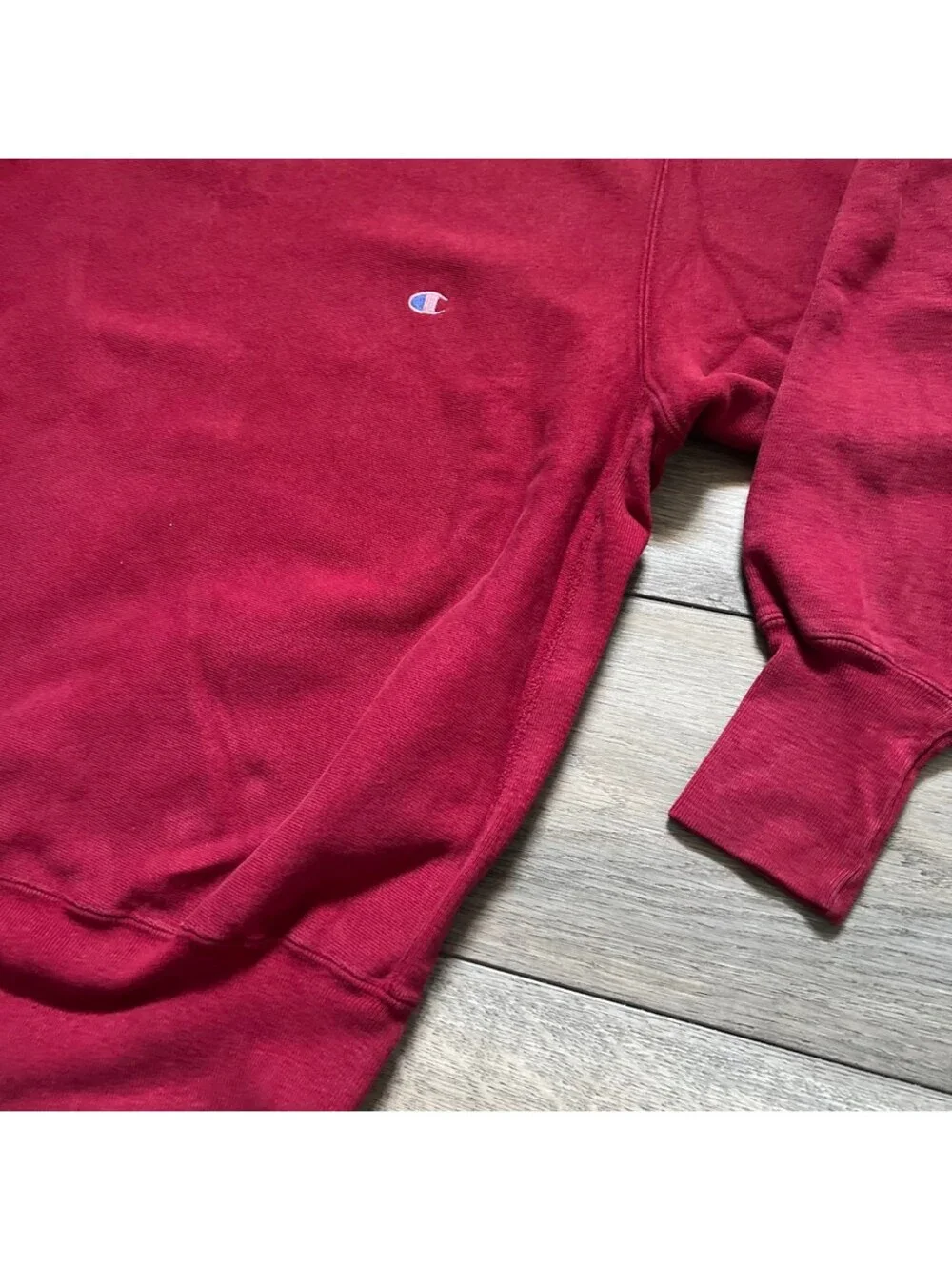 Vintage Champion Men's L Reverse Weave Crewneck Sweatshirt Red Made In USA